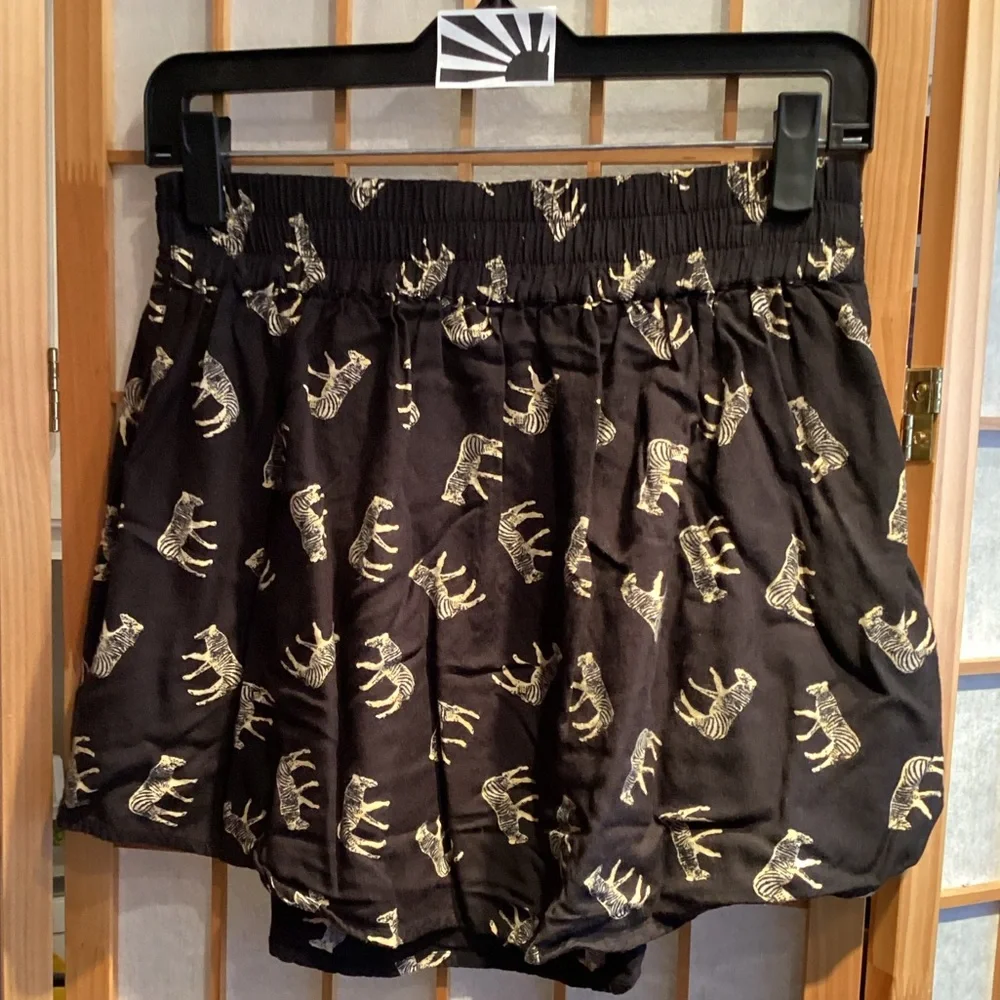 UO Kimchi Blue Zebra Print Rayon Mini Skirt Women's Size Small